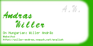 andras willer business card